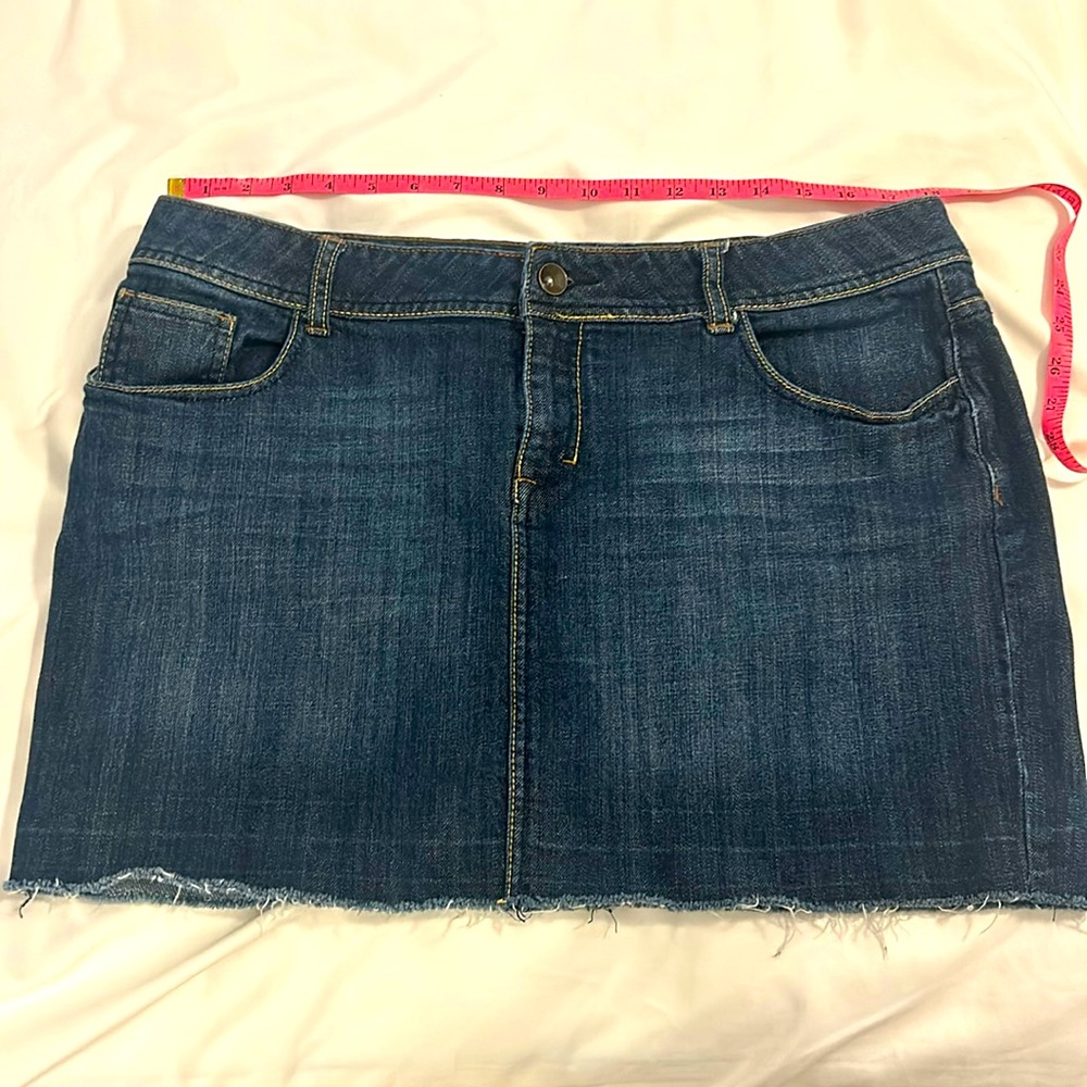 Apt 9 Jean Skirt Plus Size 16 Distressed Denim